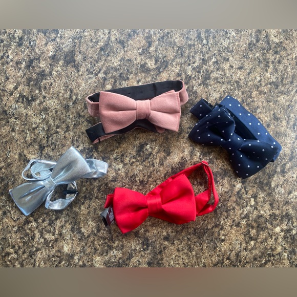 H&M Other - H&M Bow Tie Set - Red, Pink, Silver, and Navy Adjustable Clip On 🔴 CLEARANCE 🔴